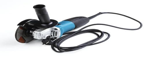 Mini esmerilhadeira com disco abrasivo